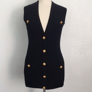 Donna Karan black label knit sweater dress